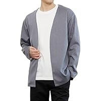 CABaN ボタンレス カーディガン サイズM ノーカラージャケット Amazon | [VICALLED] カーディガン メンズ 春服 ノーカラー